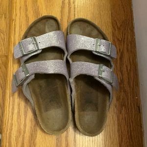 Kids Birkenstock purple glitter Arizona
